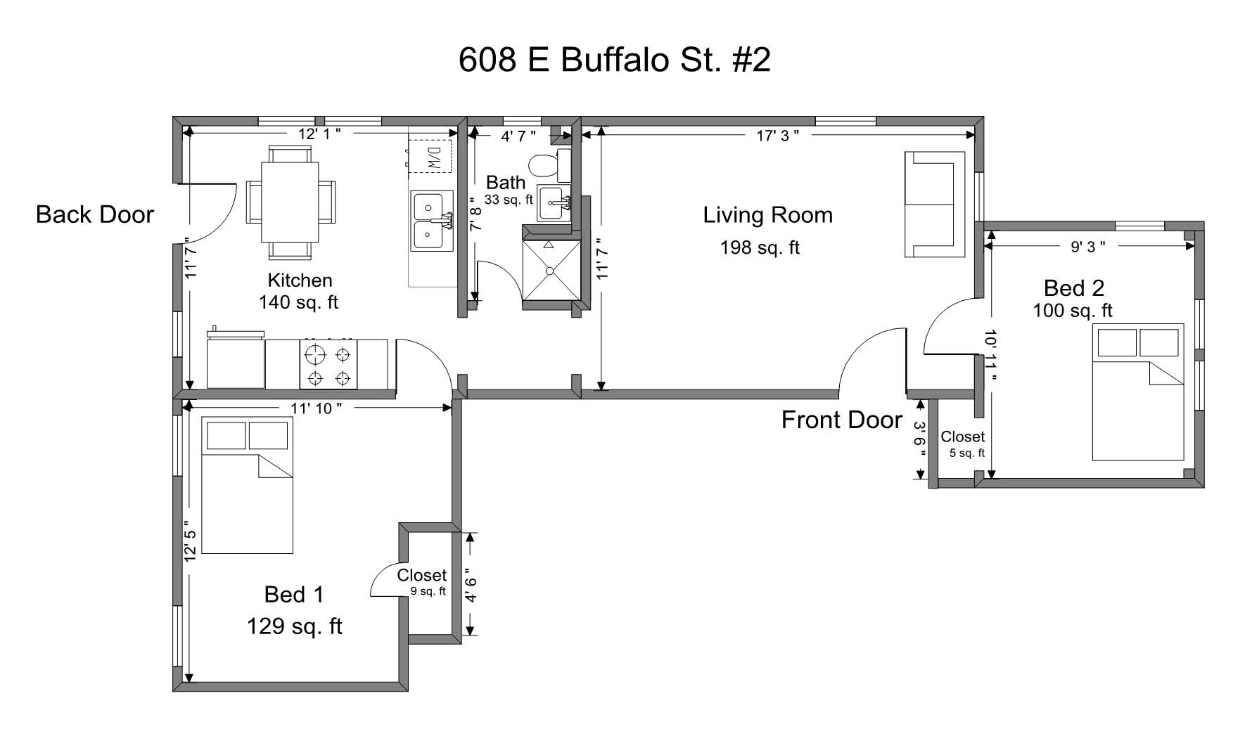 Monetære marmelade spurv 608 E. Buffalo Street Floor Plan – Beer Properties Ithaca NY